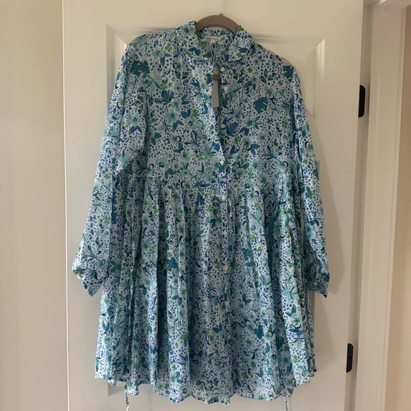 Poupette St Barth Lili Blue Monaco mini dress - Picture 2 of 6